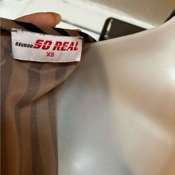 GSUWOO Jumpsuit so real onepiece catsuit one arm stripe 3d romper logo pant suit - Picture 7 of 11